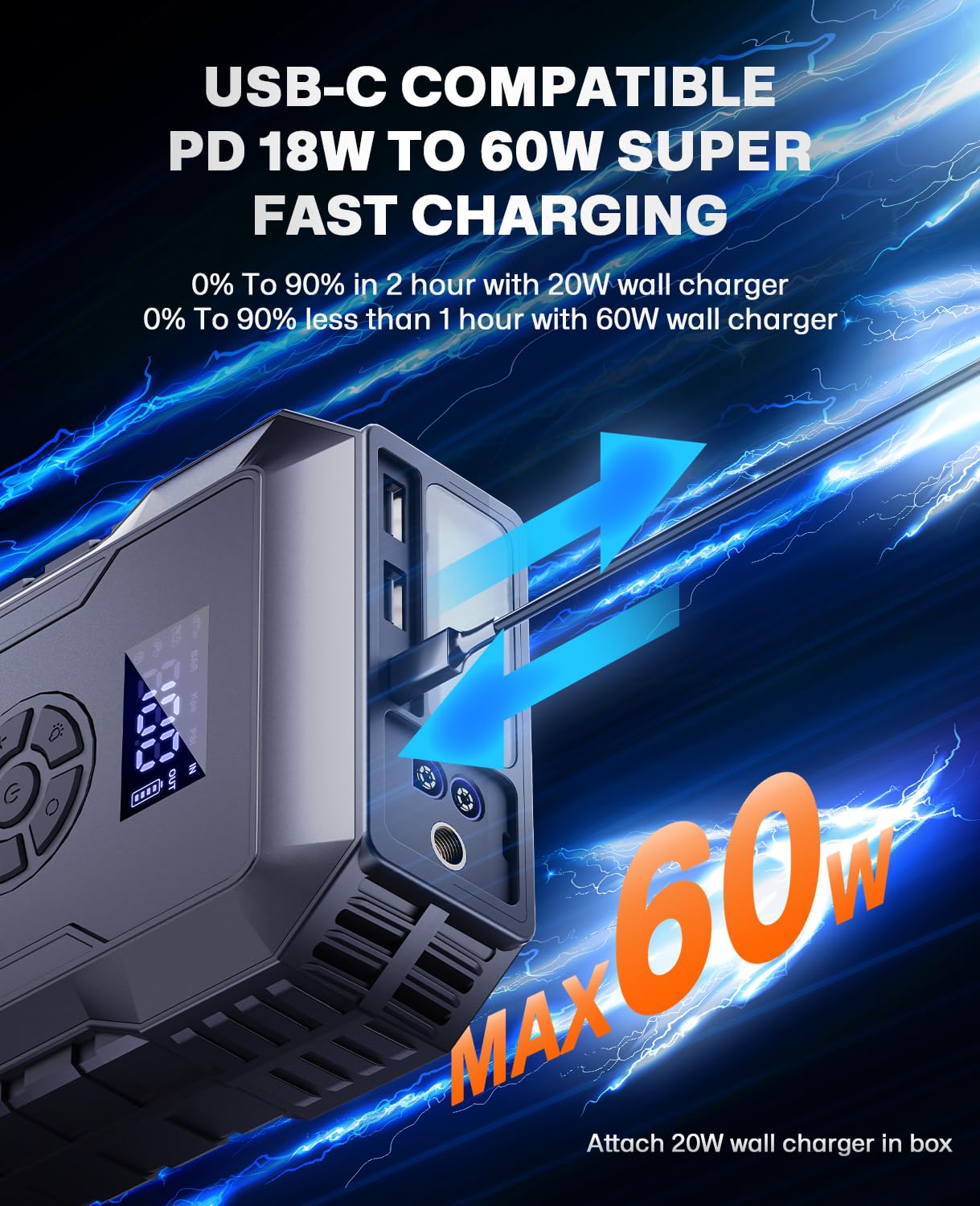 24000mAh Portable Car Jump Starter