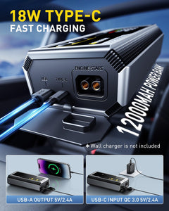 Portable Car Jump Starter Pack