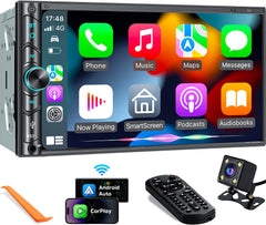 Double DIN Car Stereo with CarPlay & Android Auto