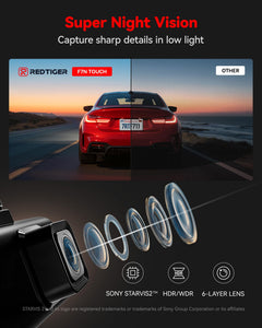 4K STARVIS 2 Dash Cam with GPS & Touch Screen