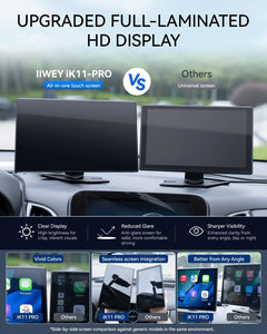 11" Wireless CarPlay Screen with 4K Dash Cam