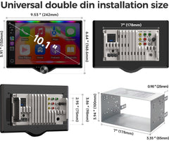 Double DIN Car Stereo with Wireless CarPlay & Android Auto