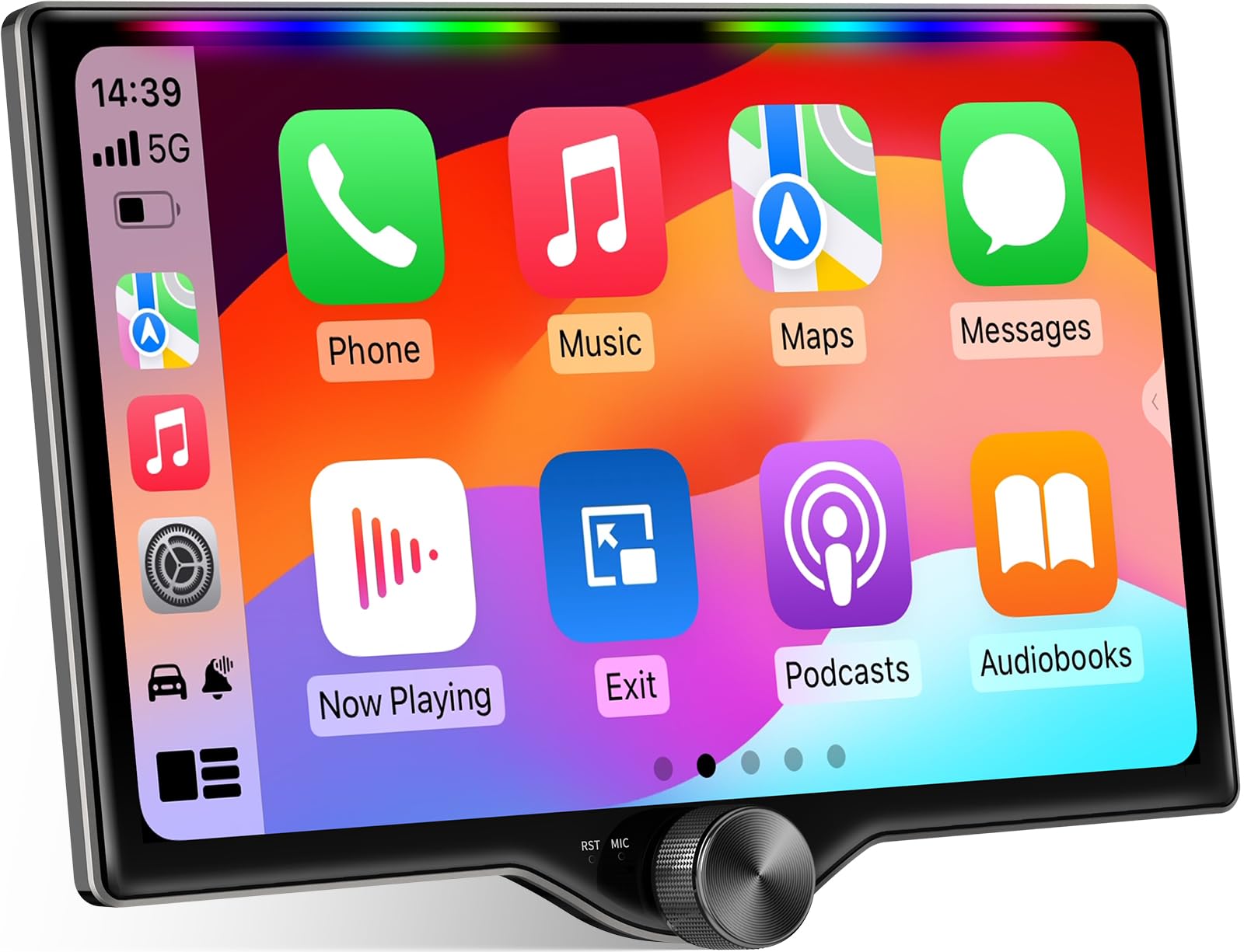 Double DIN Car Stereo with Wireless CarPlay & Android Auto