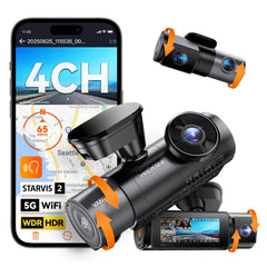 4-Channel STARVIS 2 Dash Cam with 360° View & GPS