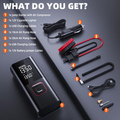 5000A Jump Starter with Air Compressor