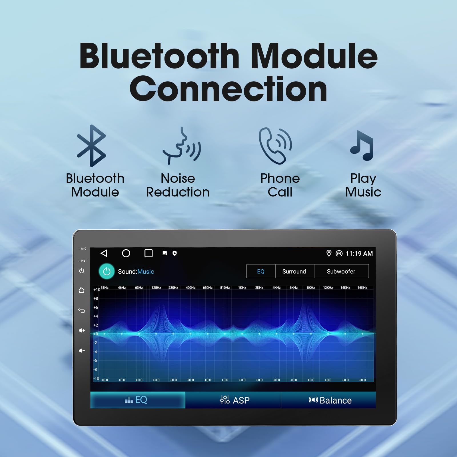 10.1" Single DIN Car Stereo with Wireless CarPlay & Android Auto