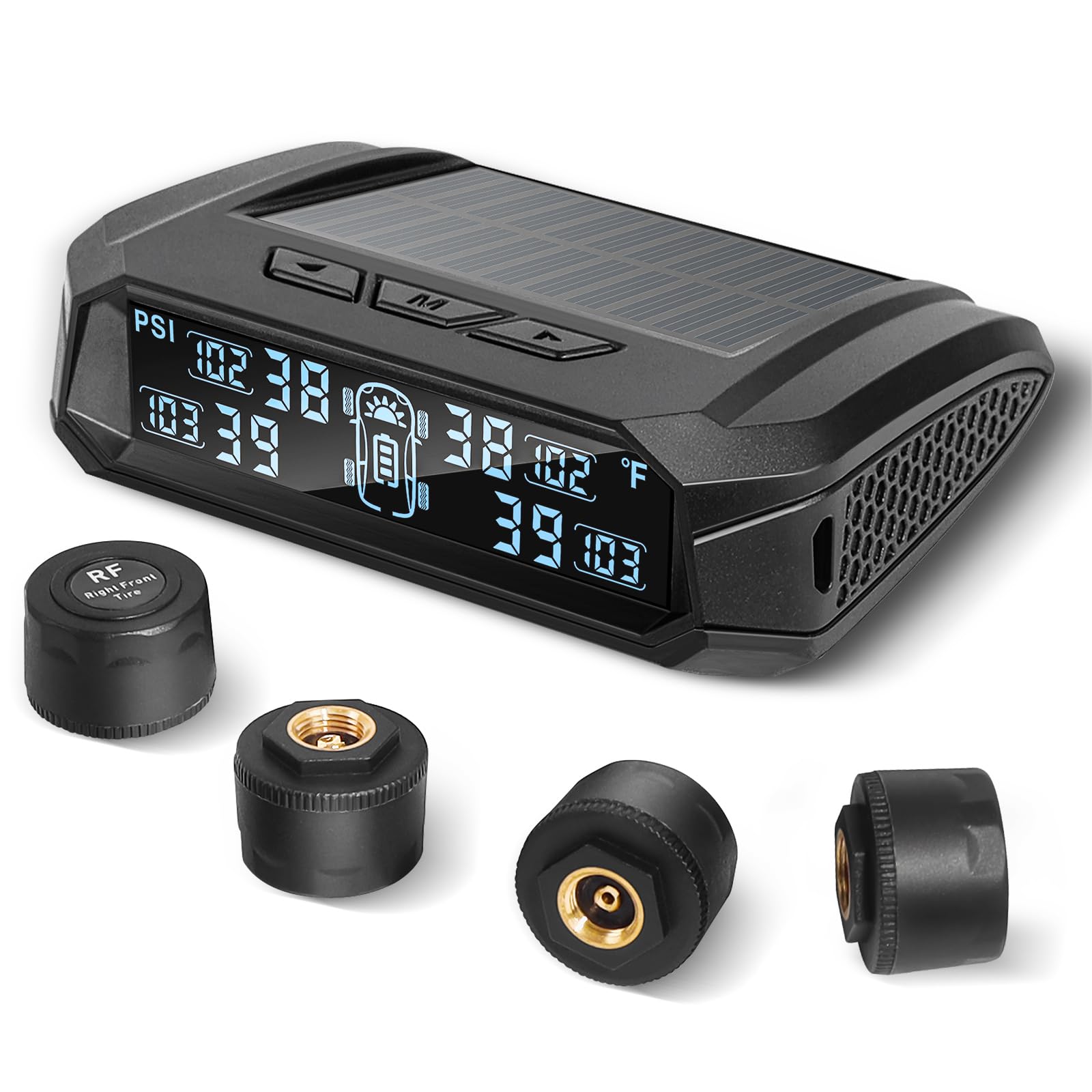 RV TPMS with Solar Charging & 4 Sensors