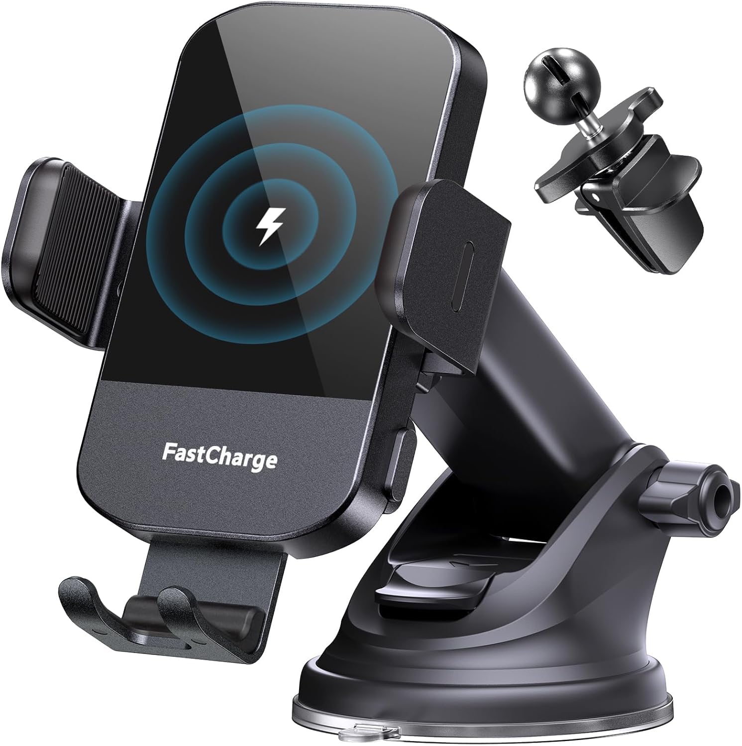 15W Auto-Clamping Wireless Car Charger Mount