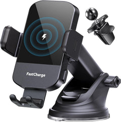 15W Auto-Clamping Wireless Car Charger Mount