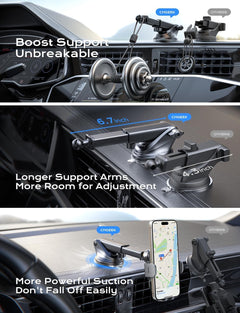 15W Auto-Clamping Wireless Car Charger Mount