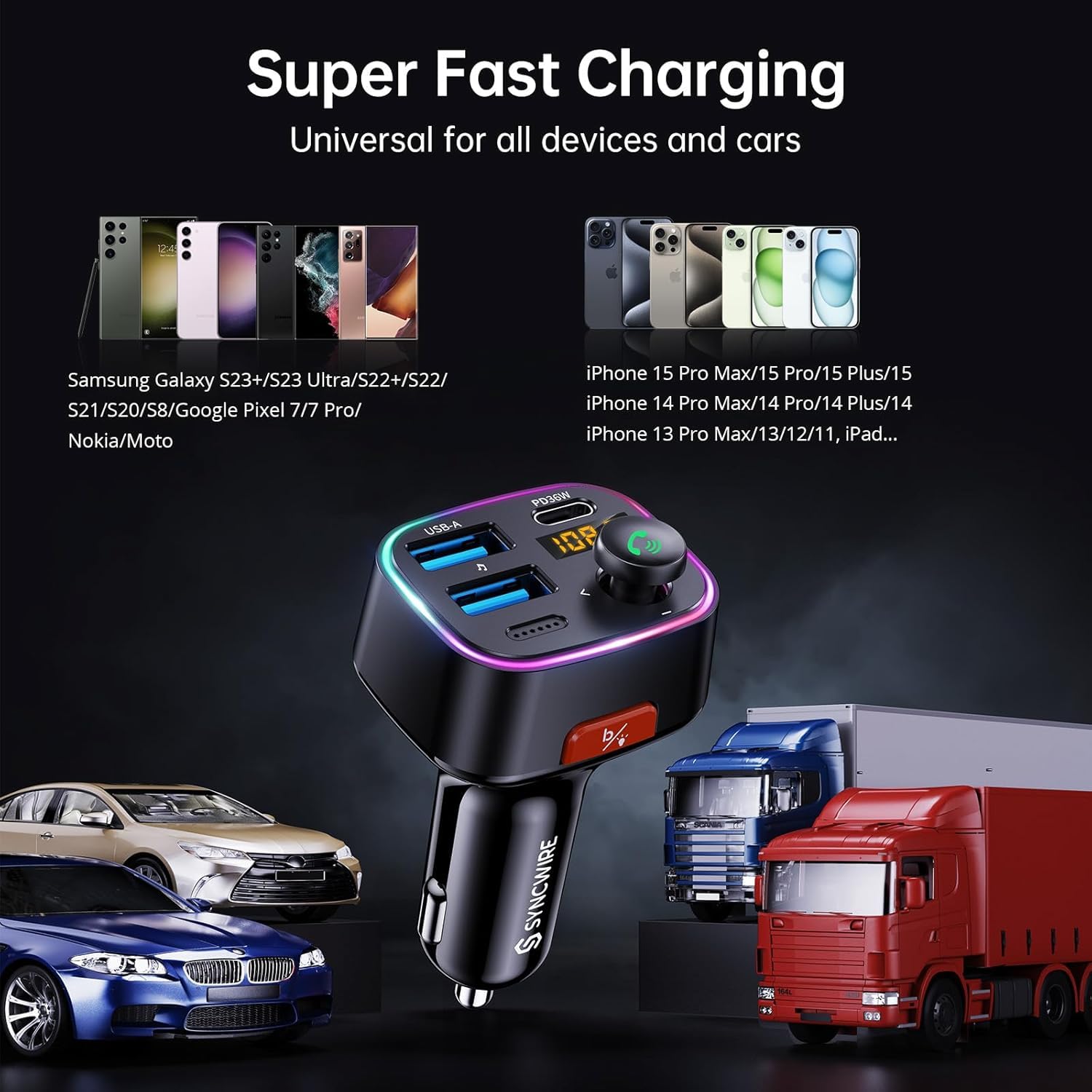 Syncwire Bluetooth Transmitter Car Adapter