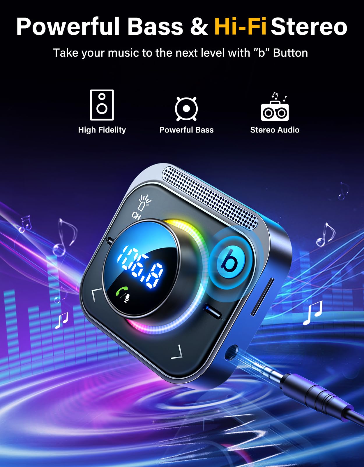 JOYROOM Bluetooth 5.4 Car Adapter
