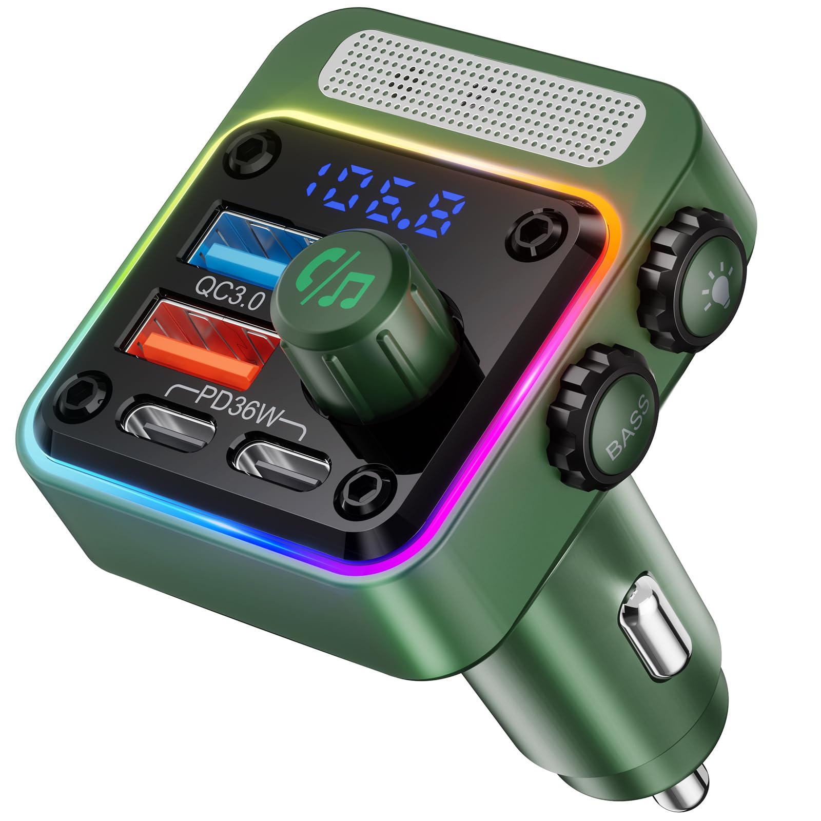 54W Bluetooth FM Transmitter Car Charger