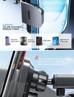 15W Auto-Clamping Wireless Car Charger Mount