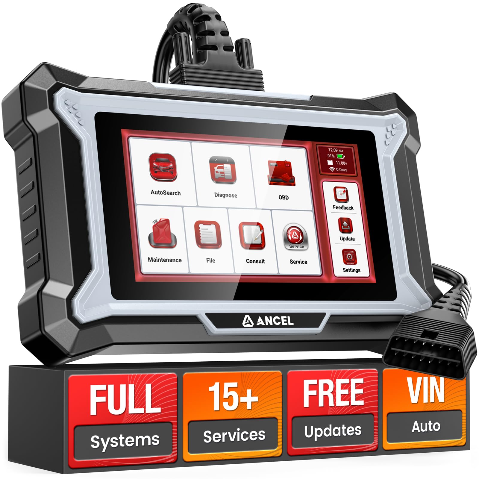 All System OBD2 Scanner with Reset Services