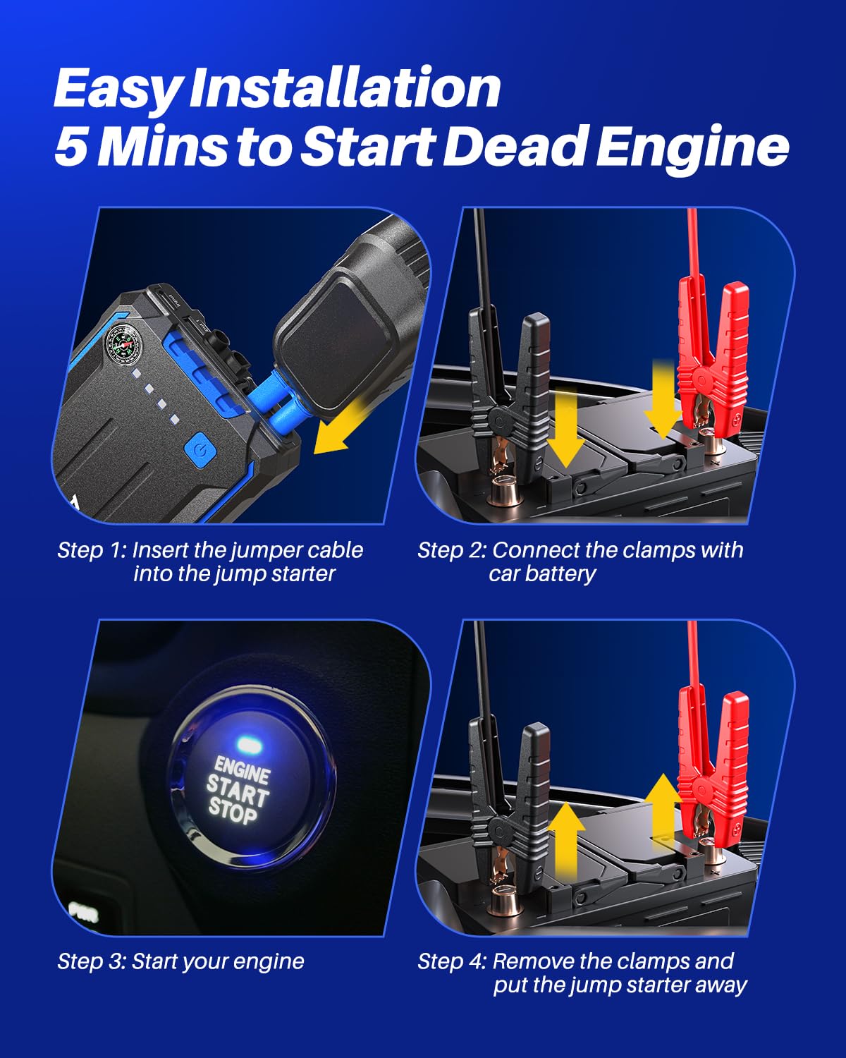 AUTOONE Jump Box for Car Battery Portable