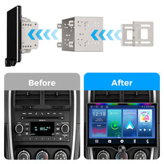 Double DIN Car Stereo with Wireless CarPlay & Android Auto