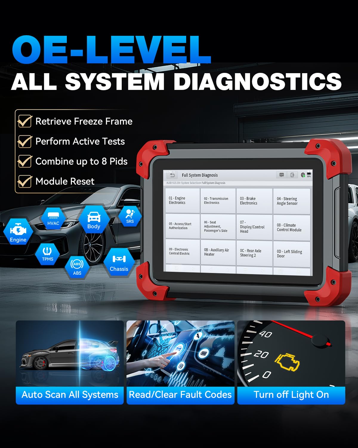Bidirectional OBD2 Scanner with ECU Coding