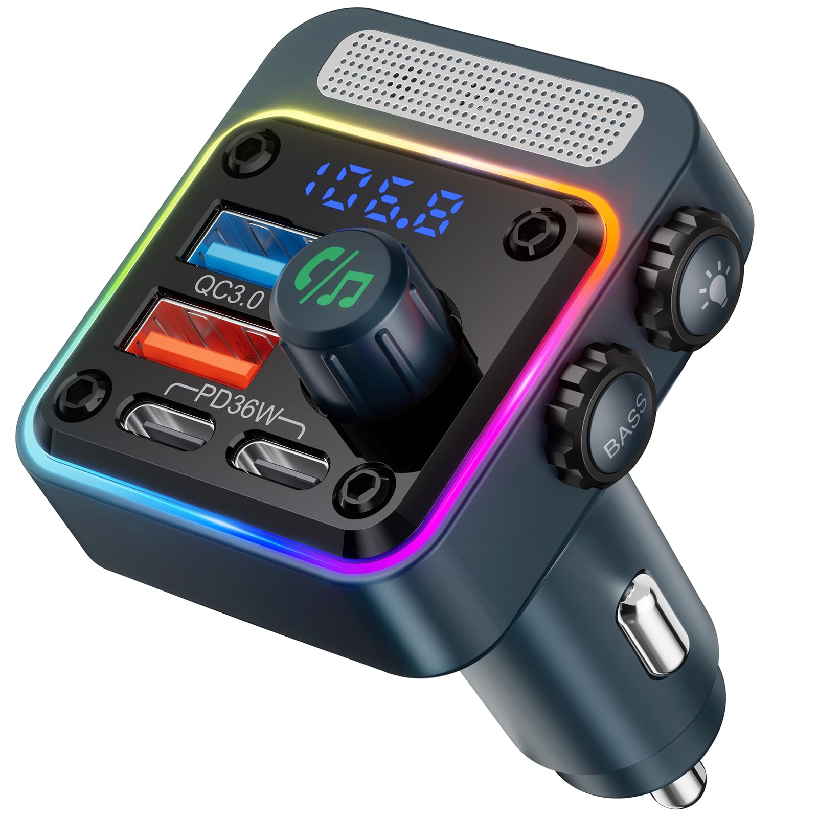 54W Bluetooth FM Transmitter Car Charger