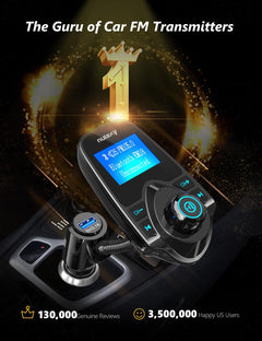 Bluetooth FM Transmitter with Display & Charger