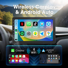 10.1" Single DIN Car Stereo with Wireless CarPlay & Android Auto