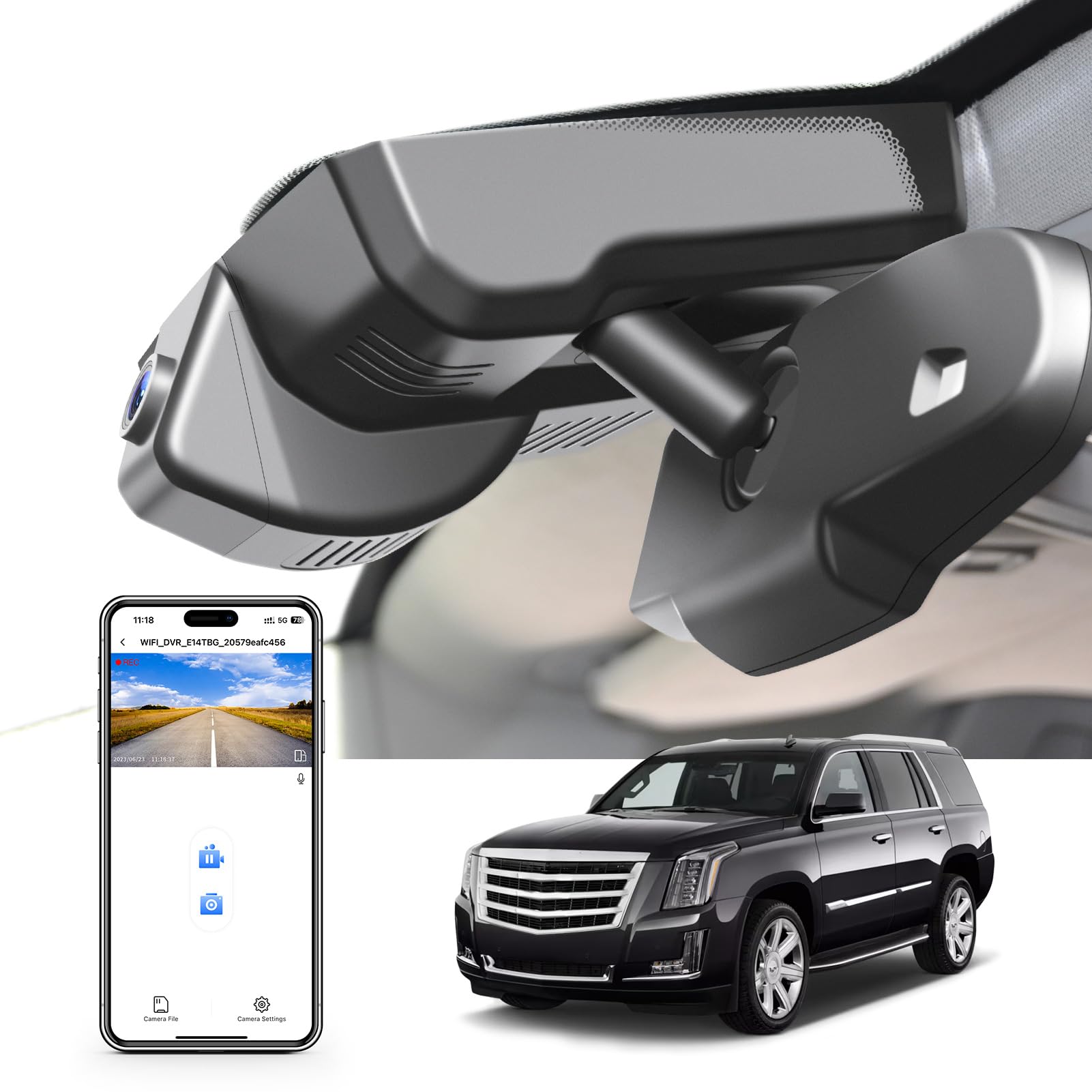 Mangoal 4K Dash Cam fit Cadillac Escalade