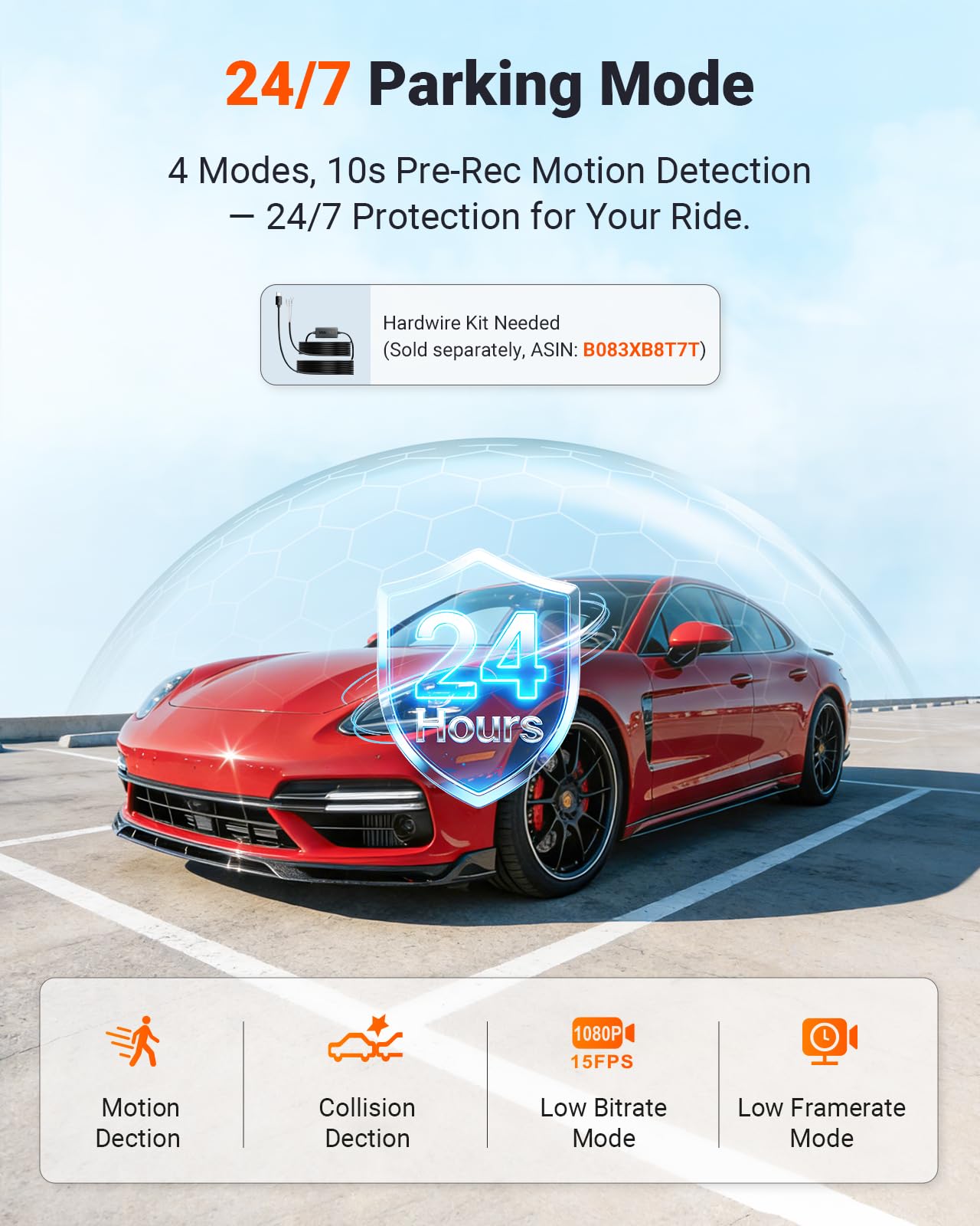 3-Channel STARVIS 2 Dash Cam with GPS & Night Vision