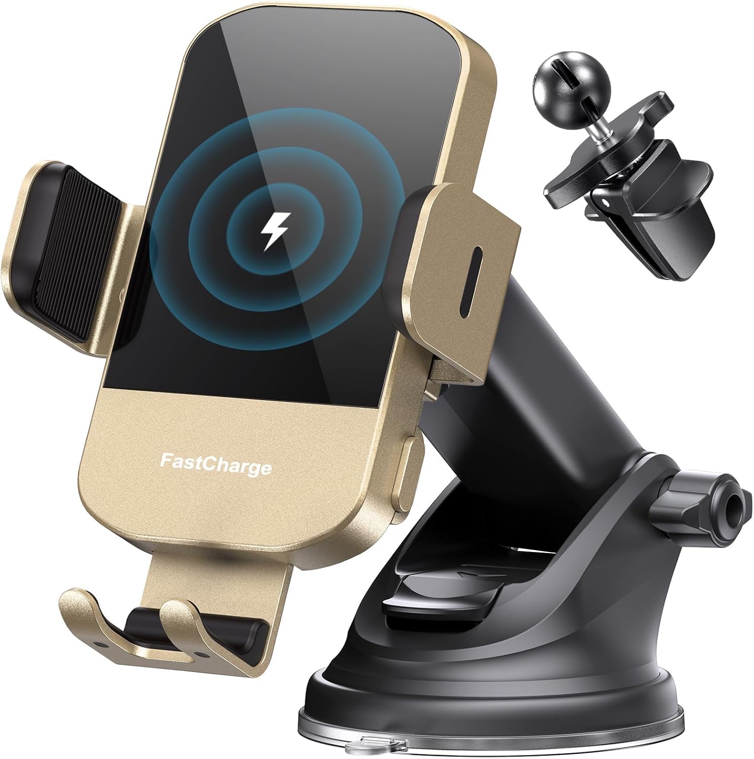 15W Auto-Clamping Wireless Car Charger Mount