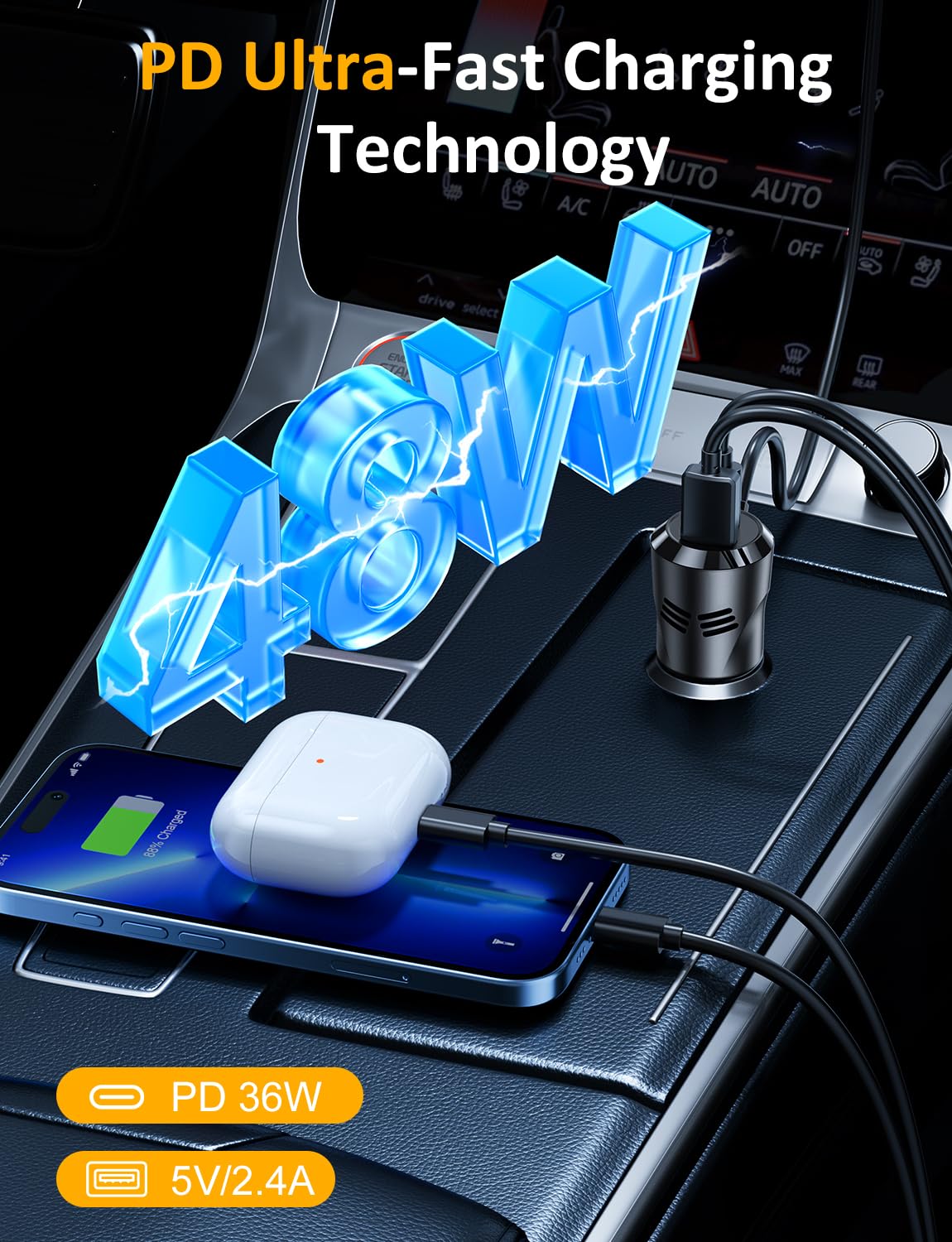 3-in-1 Bluetooth FM Transmitter with Phone Holder