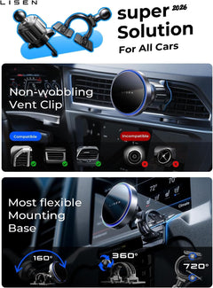 15W Magnetic Wireless Car Charger Mount