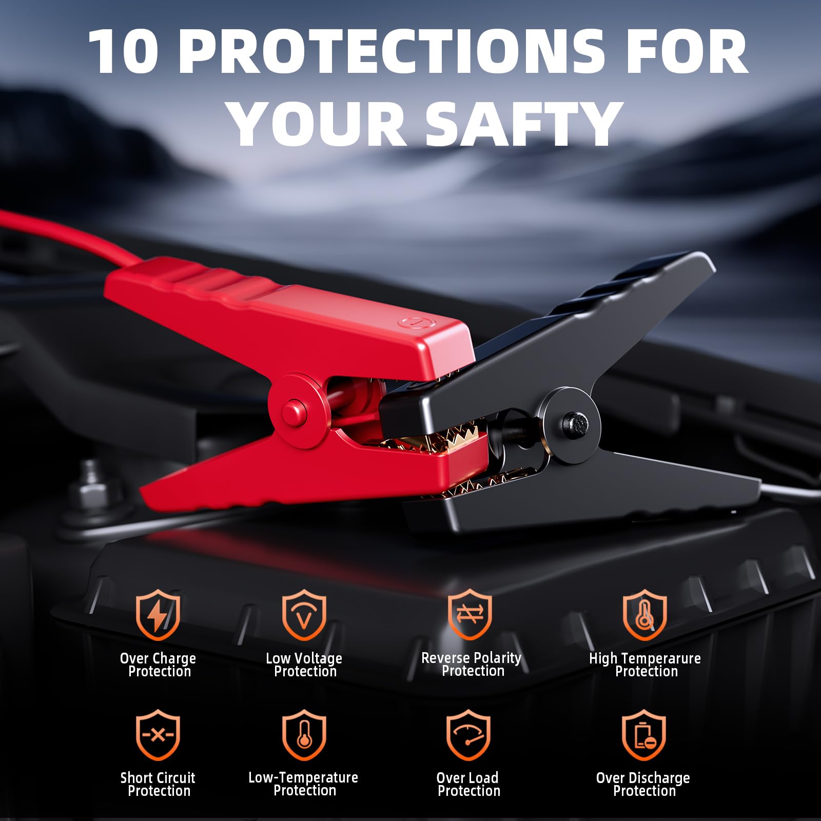 5000A Jump Starter with Air Compressor