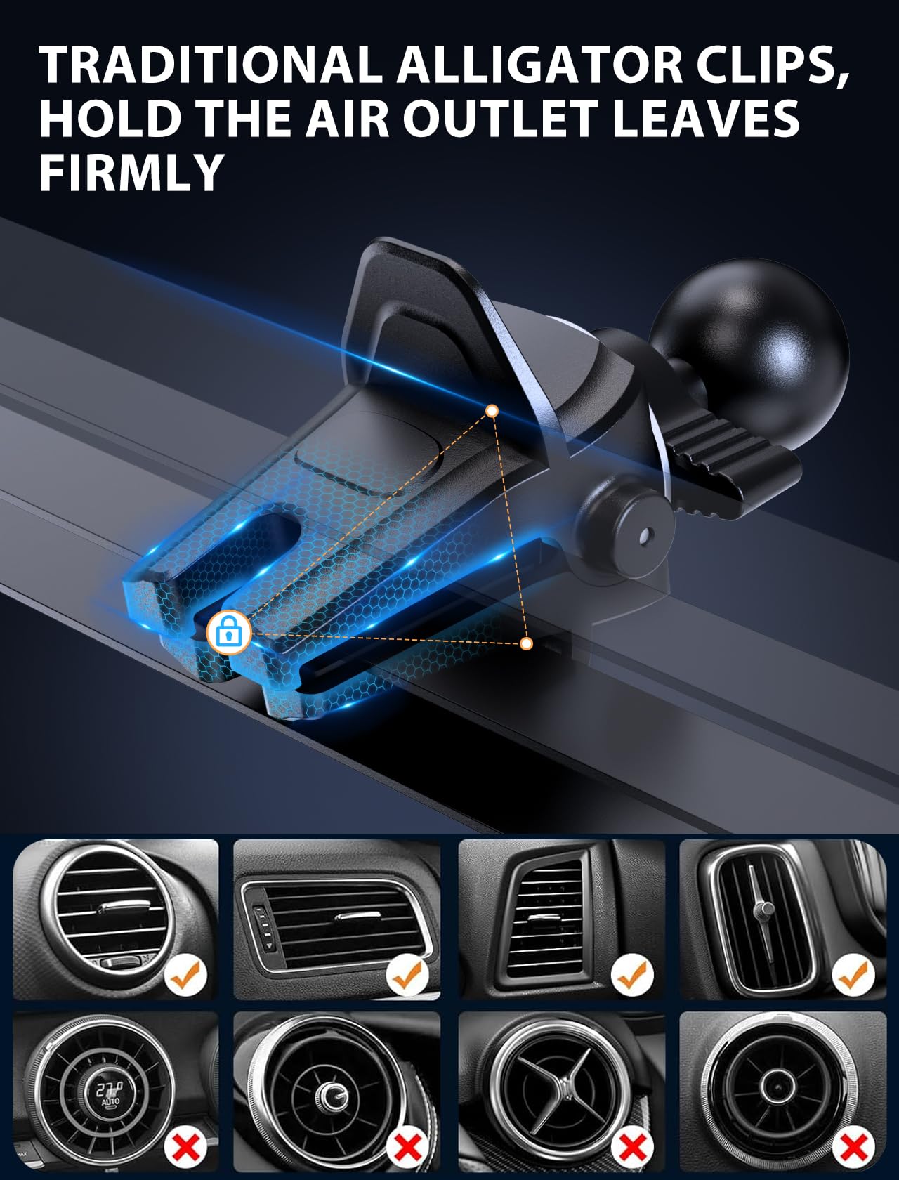 15W Auto-Clamping Wireless Car Charger Mount