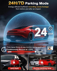 4-Channel 360° 4K Dash Cam with GPS & Night Vision