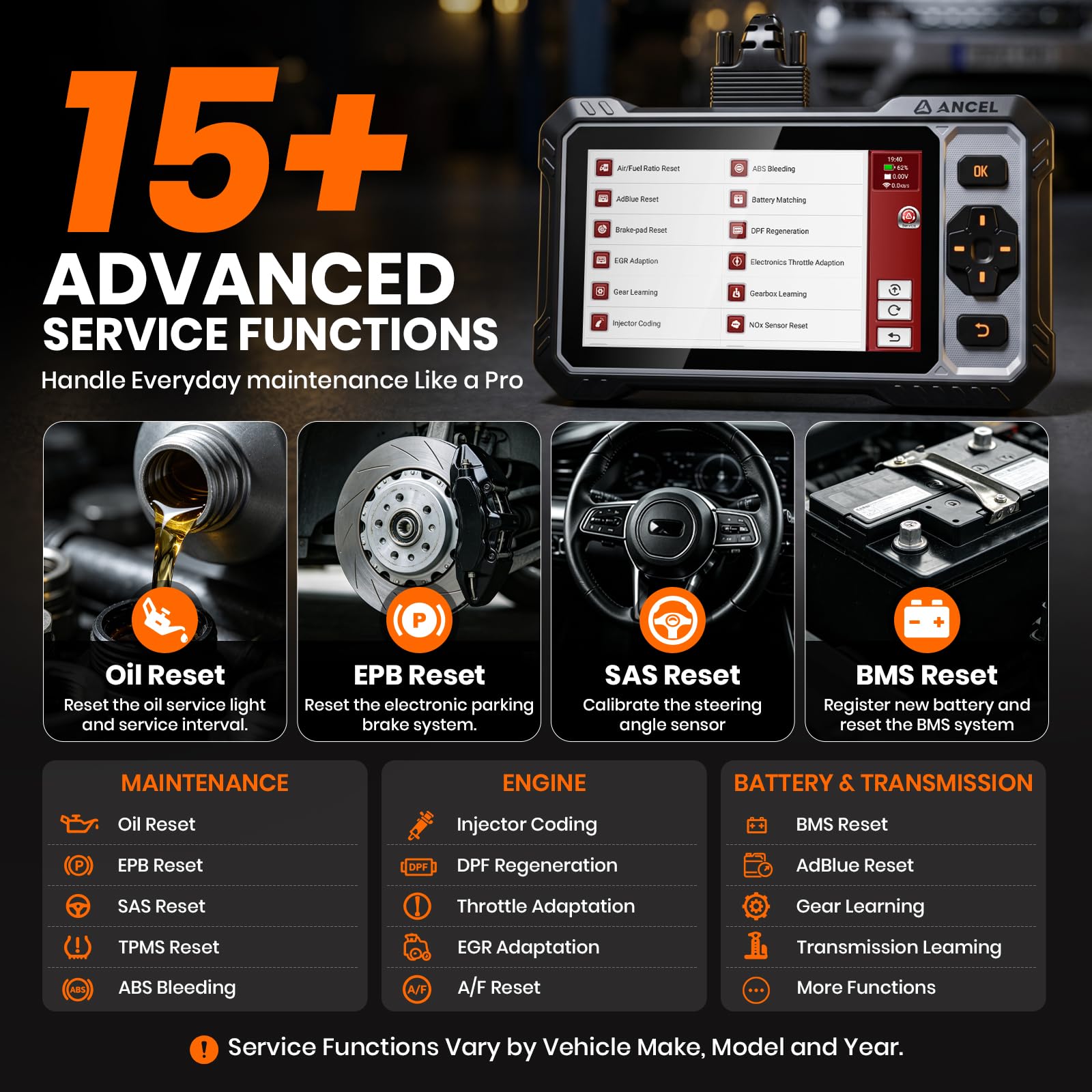 Bidirectional OBD2 Scanner with Full System Diagnostics
