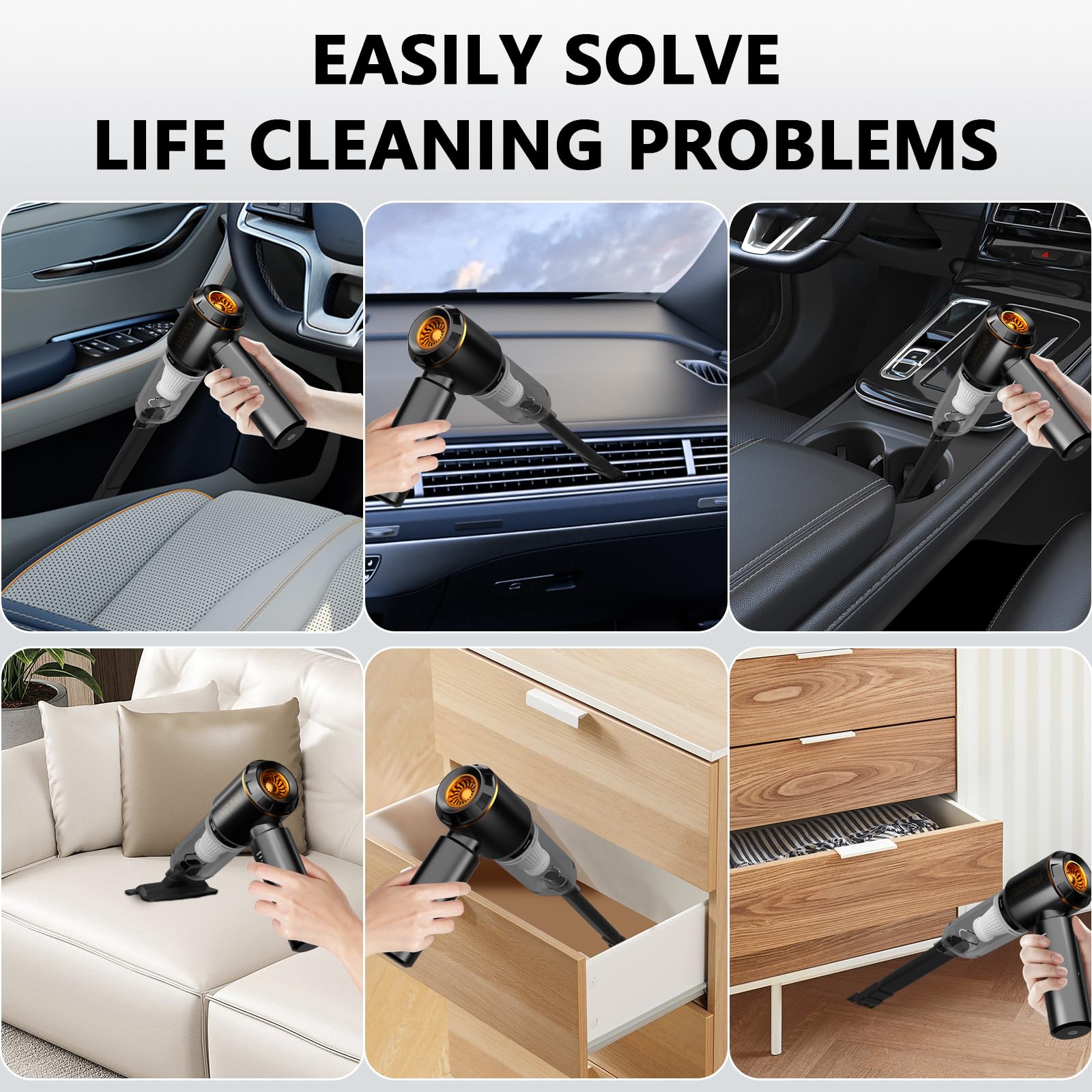 4-in-1 Cordless Handheld Car Vacuum Cleaner