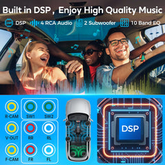 Double DIN Car Stereo with Wireless CarPlay & Android Auto