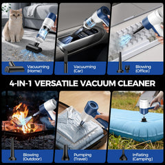 4-in-1 Cordless Car Vacuum & Air Duster