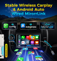 Wireless CarPlay & Android Auto Car Stereo