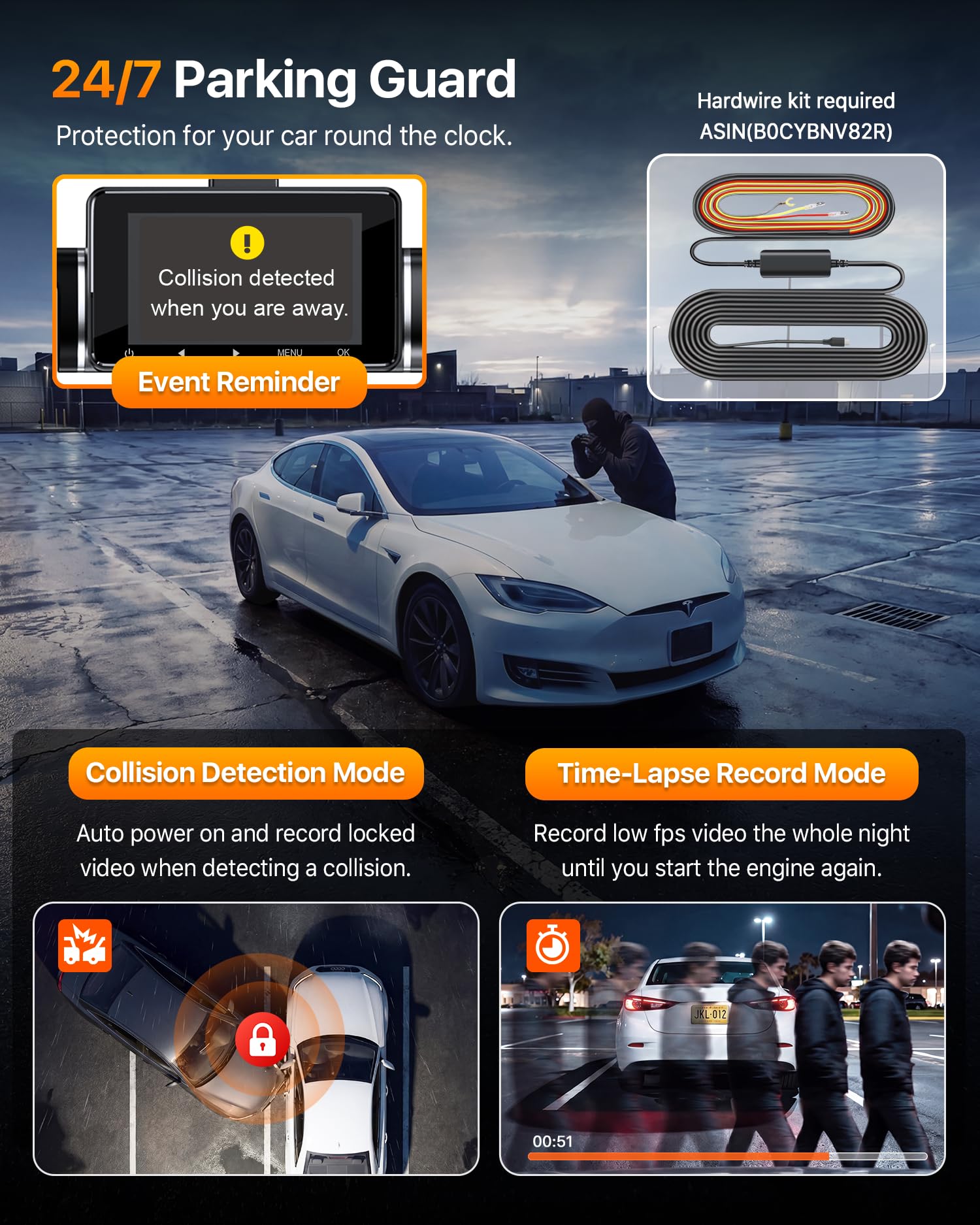 4-Channel 360° 4K Dash Cam with GPS & IR Night Vision