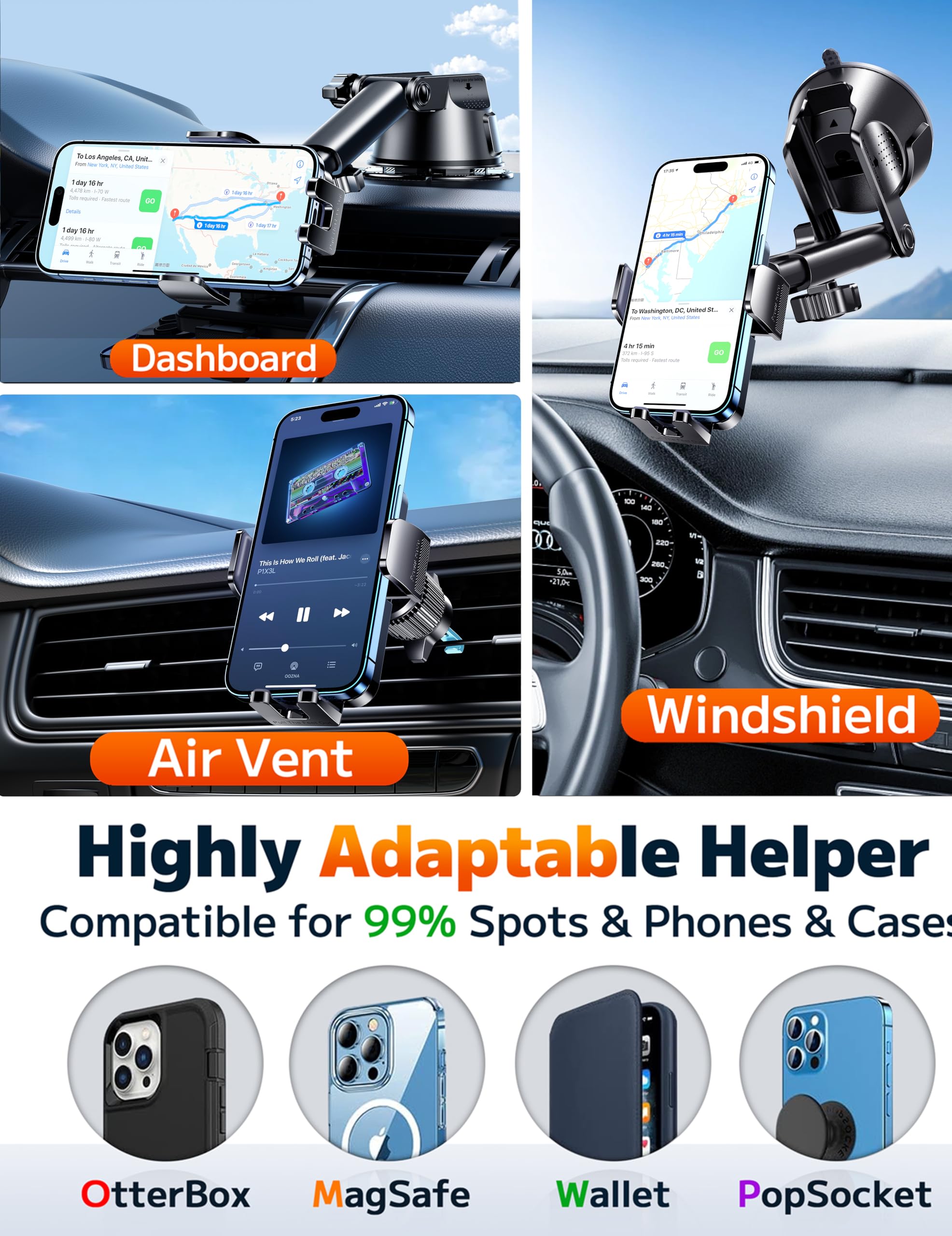 Universal Car Phone Mount Holder