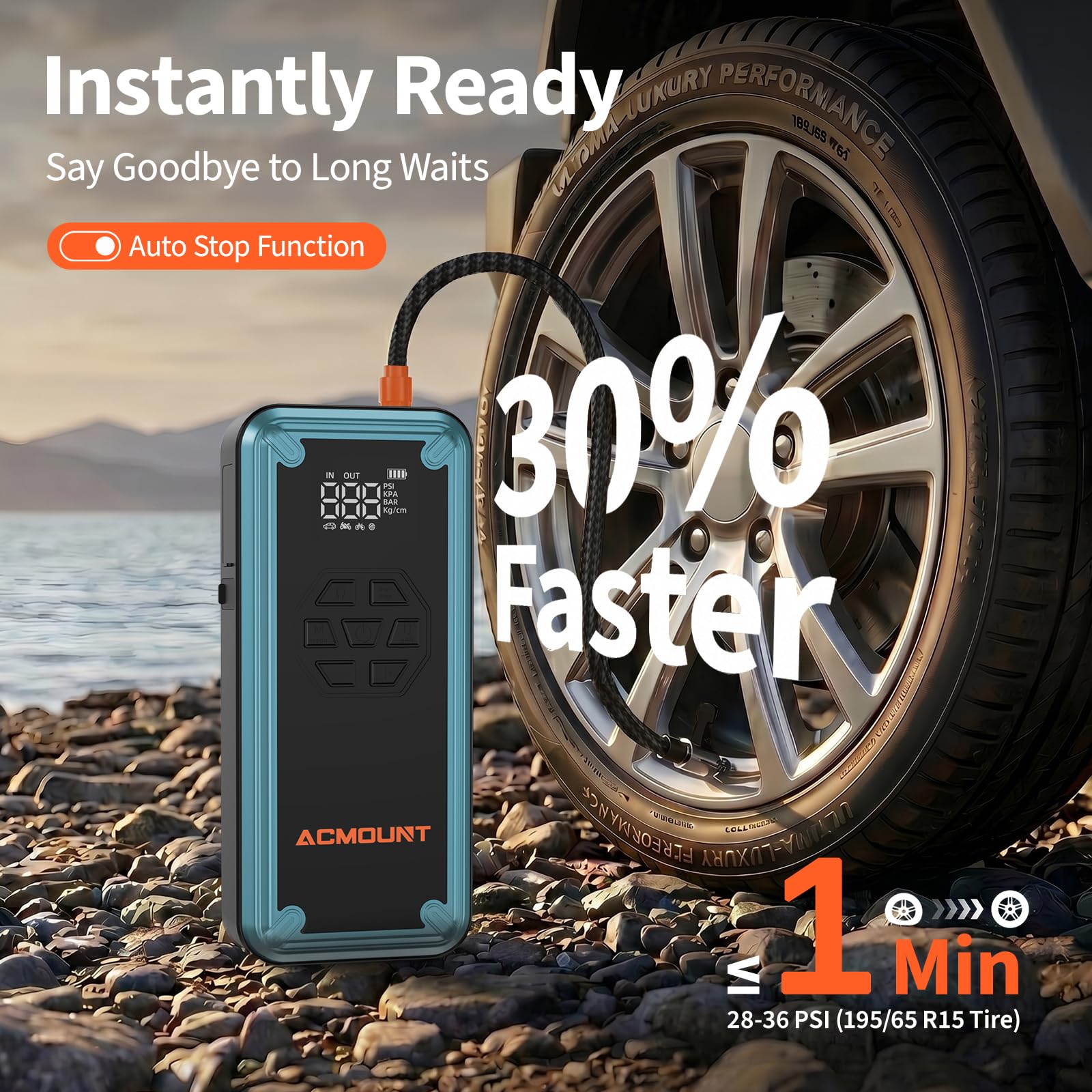 5000A Jump Starter with Air Compressor