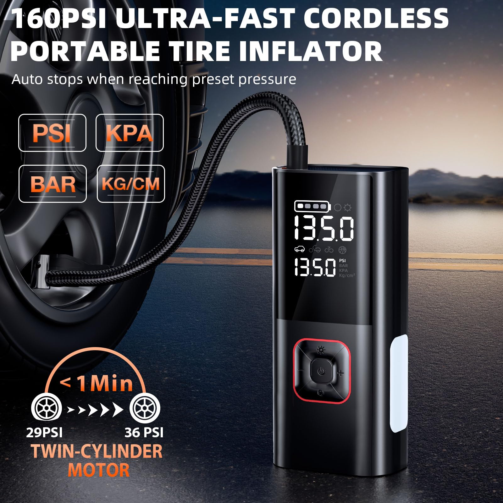 5000A Jump Starter with Air Compressor