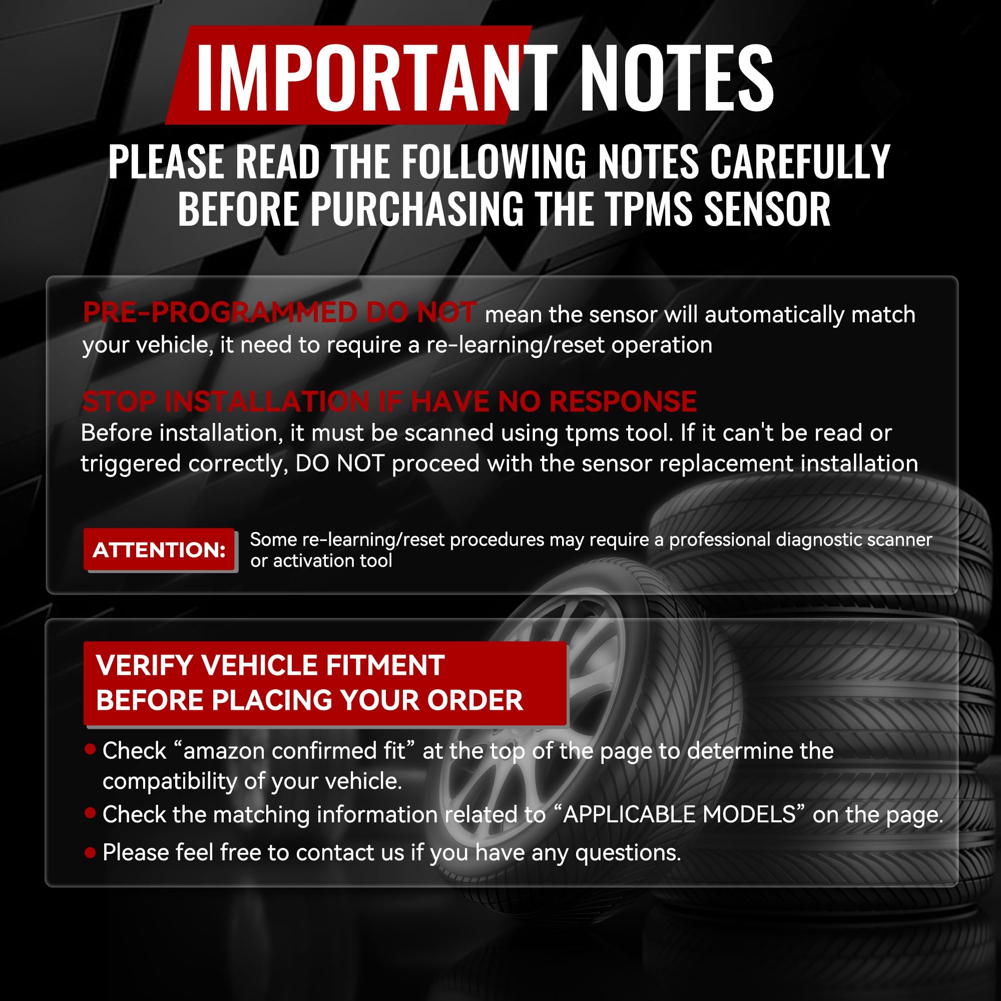 TPMS Sensor for GM Chevy GMC Cadillac & Buick