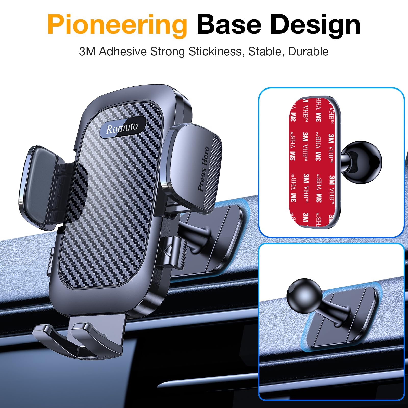 360° Suction Car Phone Mount