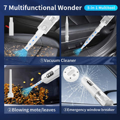 5-in-1 Cordless Car Vacuum & Air Duster
