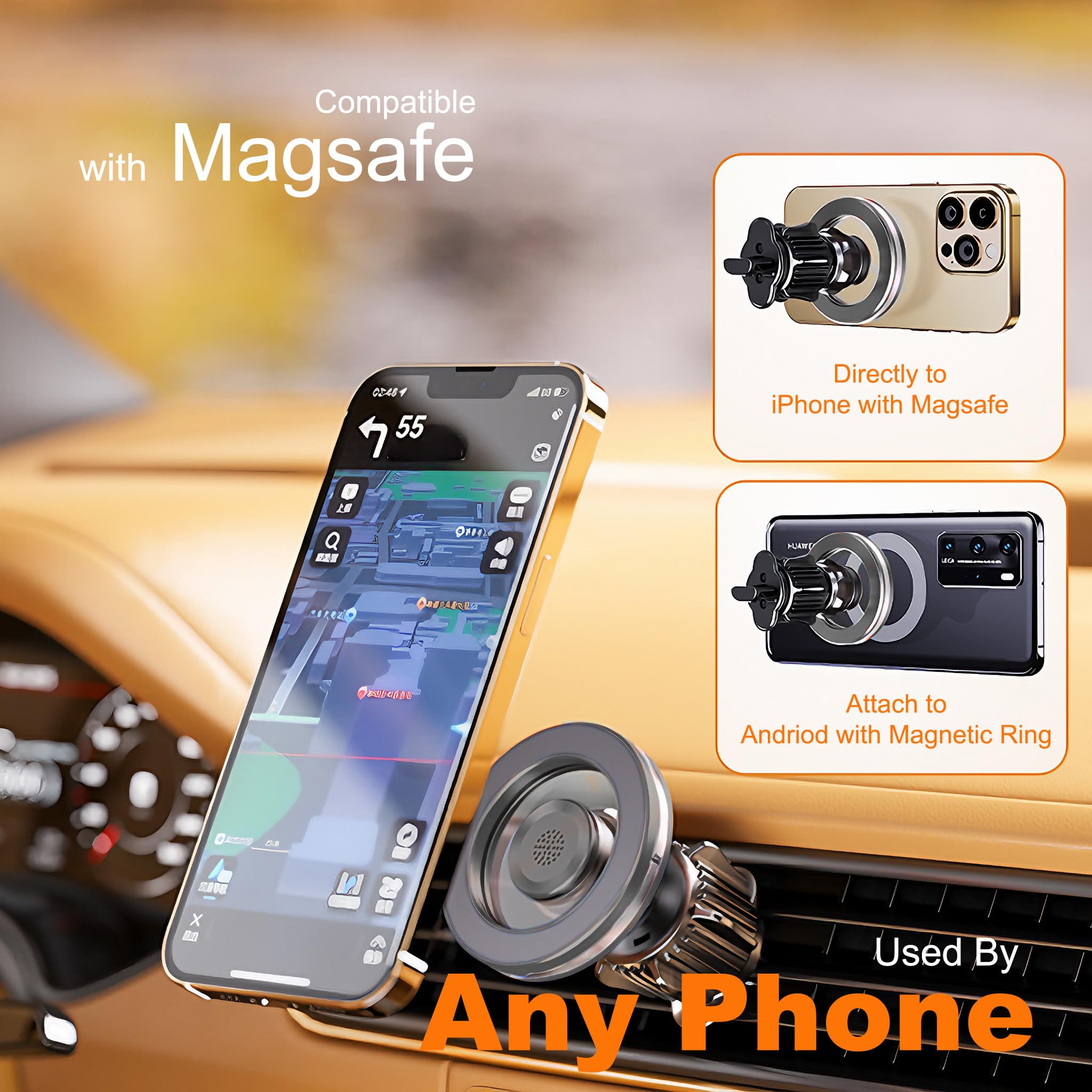 Magnetic Air Vent Car Mount for MagSafe