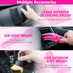 Car Vacuum Detailing Kit with Brush Set
