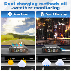 Solar TPMS with 4 Sensors & Real-Time Monitoring