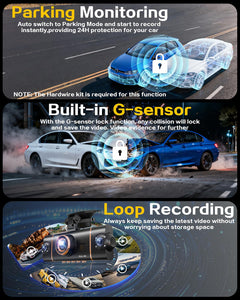 4-Channel 360° 4K Dash Cam with WiFi & IR Night Vision