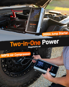 Jump Starter with Air Compressor & Fast Charging